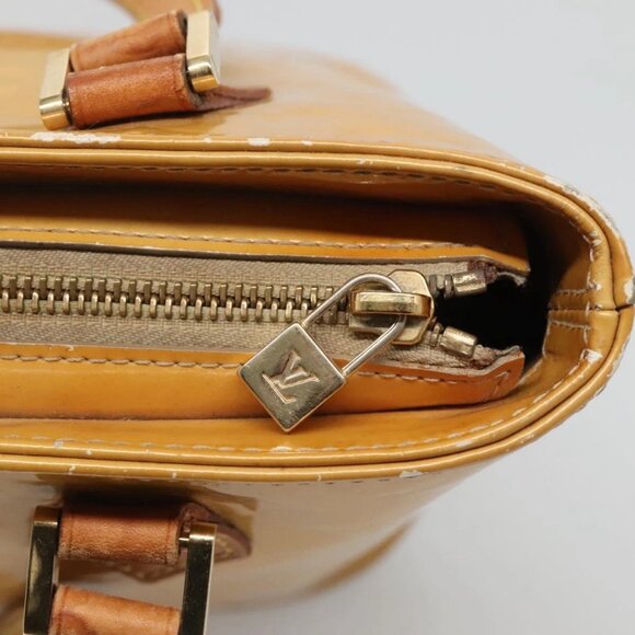 LOUIS VUITTON Monogram Vernis Houston Hand Bag Beige - Picture 7 of 16